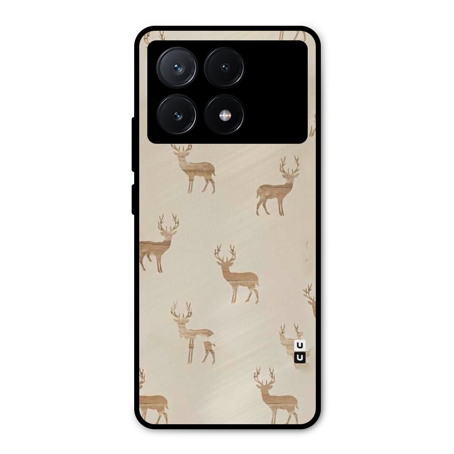 Deer Pattern Metal Back Case for Poco X6 Pro