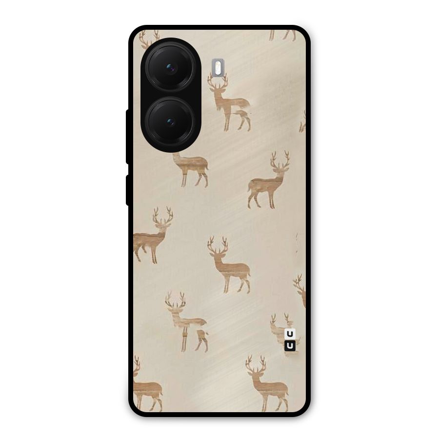 Deer Pattern Metal Back Case for Poco X7 Pro