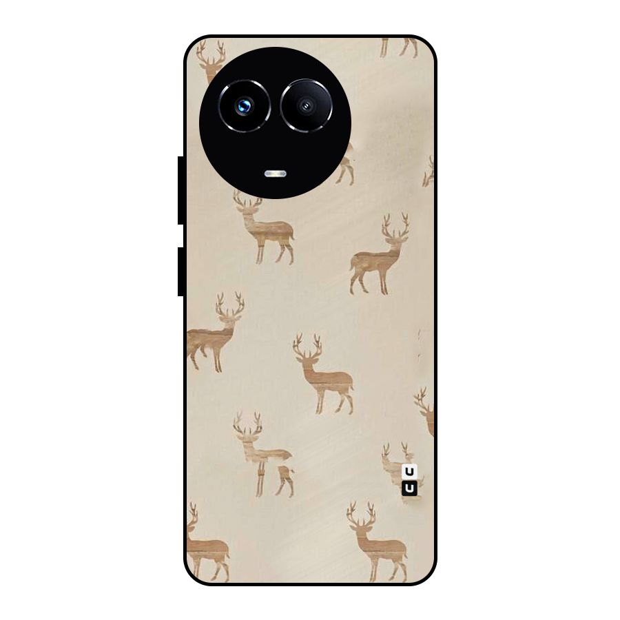 Deer Pattern Metal Back Case for Realme 11 5G
