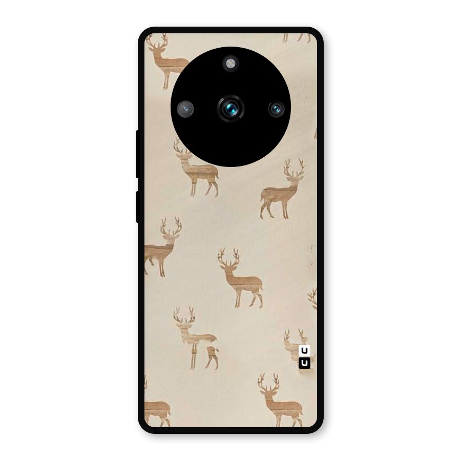 Deer Pattern Metal Back Case for Realme 11 Pro Plus