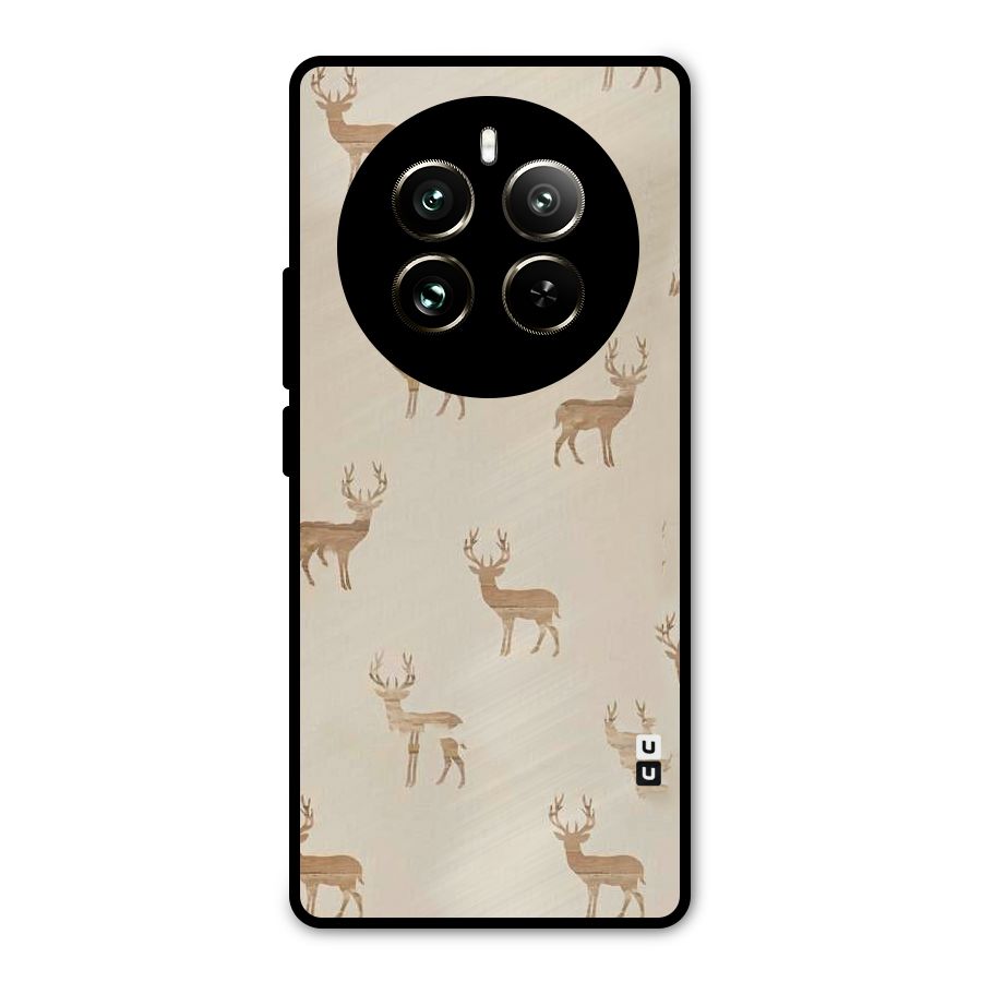 Deer Pattern Metal Back Case for Realme 12 Pro