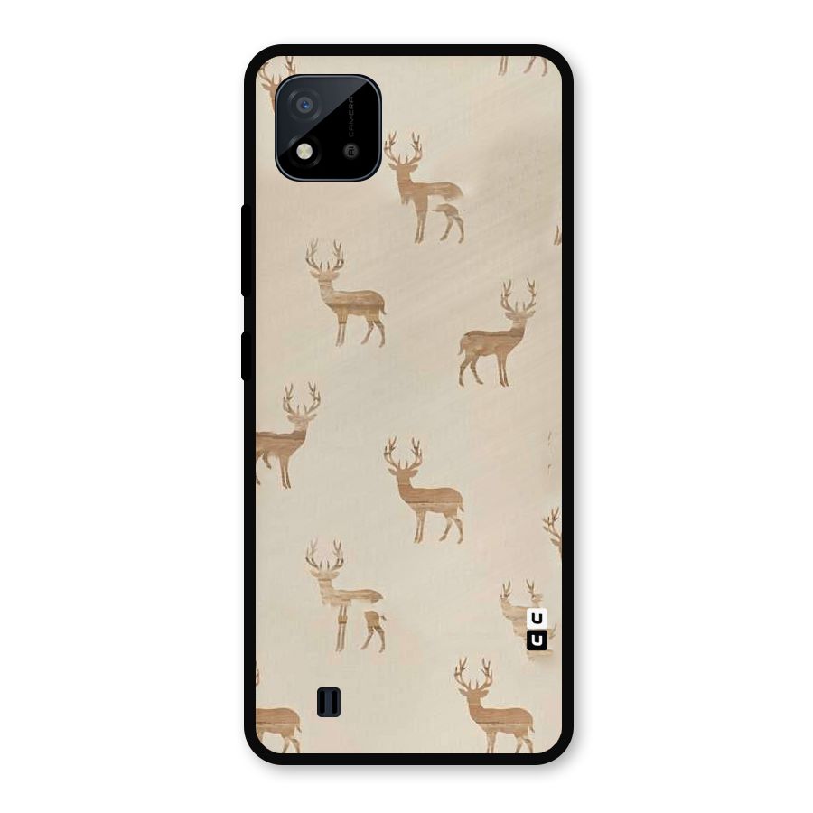Deer Pattern Metal Back Case for Realme C11 2021