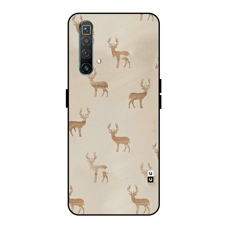 Deer Pattern Metal Back Case for Realme X3 SuperZoom