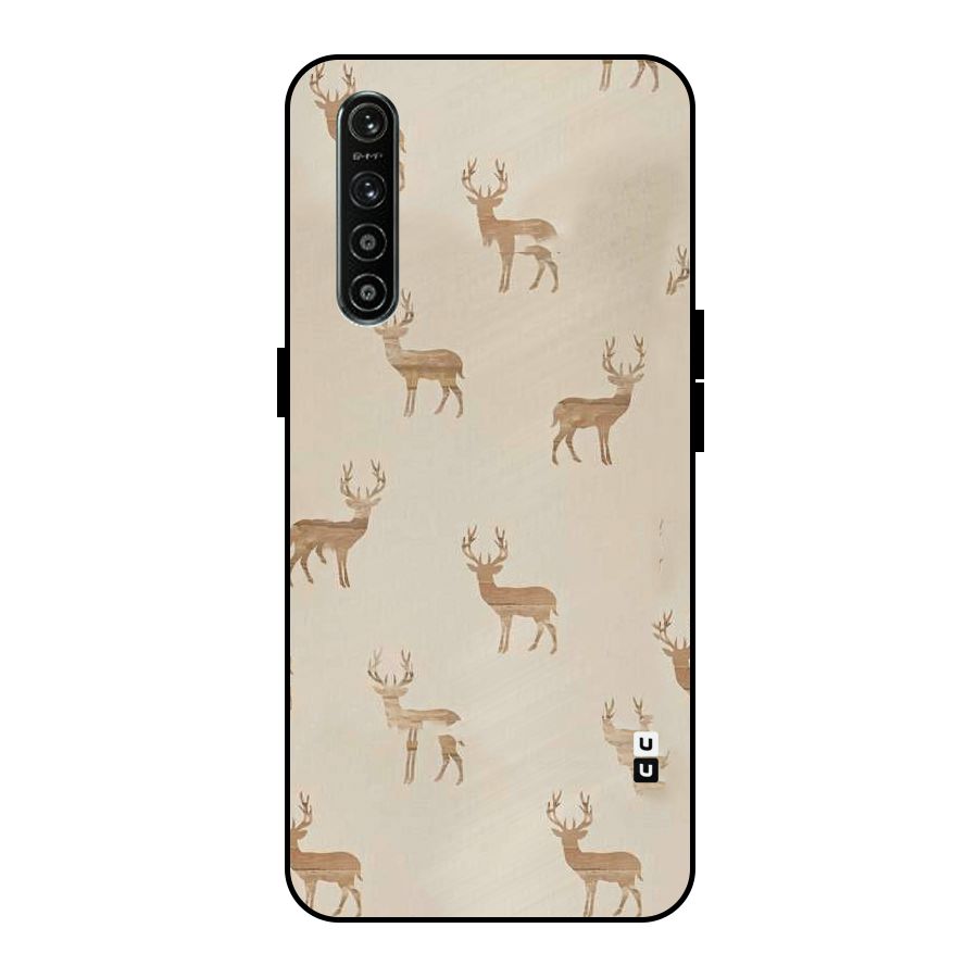 Deer Pattern Metal Back Case for Realme XT