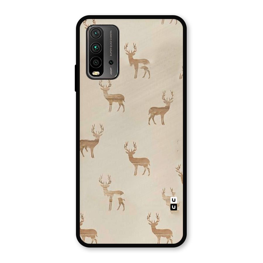 Deer Pattern Metal Back Case for Redmi 9 Power