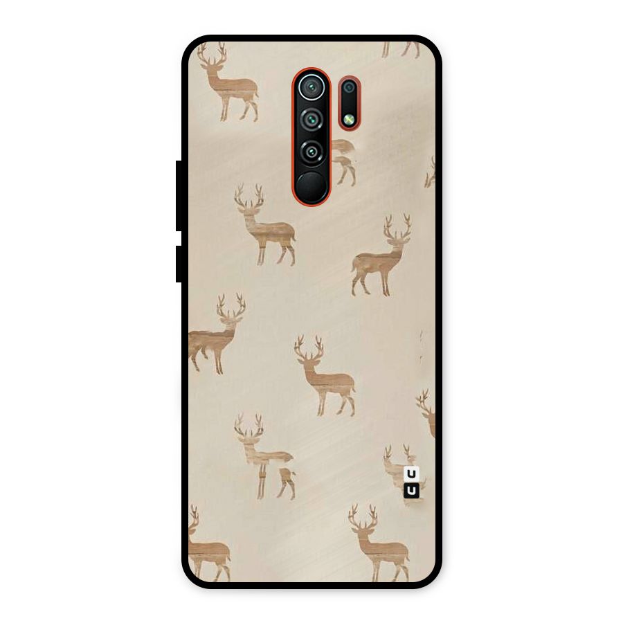 Deer Pattern Metal Back Case for Redmi 9 Prime