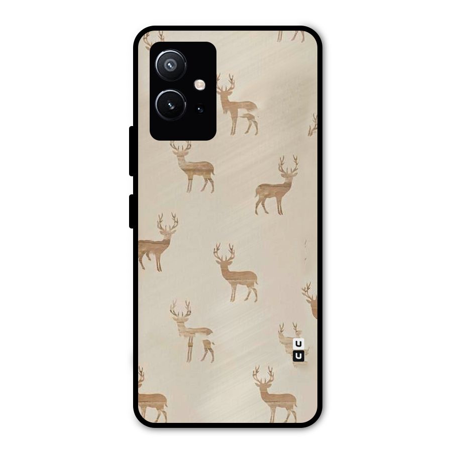 Deer Pattern Metal Back Case for Vivo T1 5G