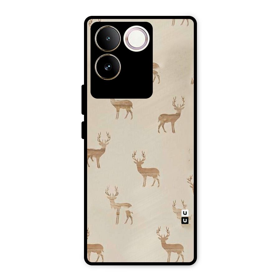 Deer Pattern Metal Back Case for Vivo T2 Pro