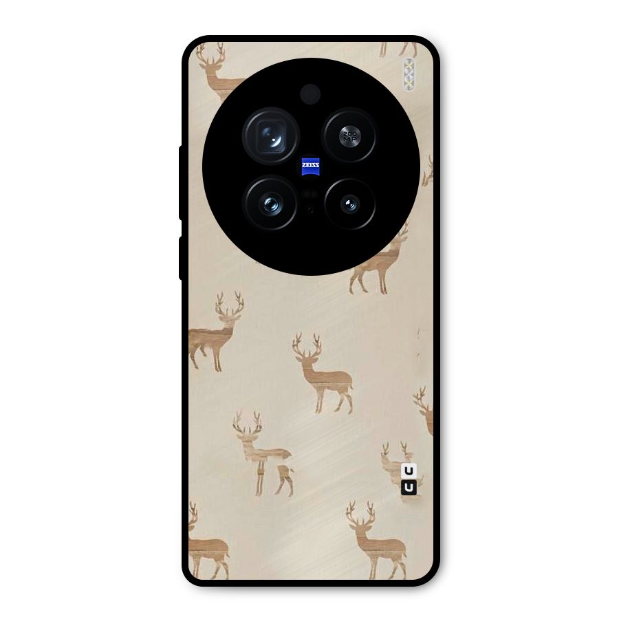 Deer Pattern Metal Back Case for Vivo X200 Pro