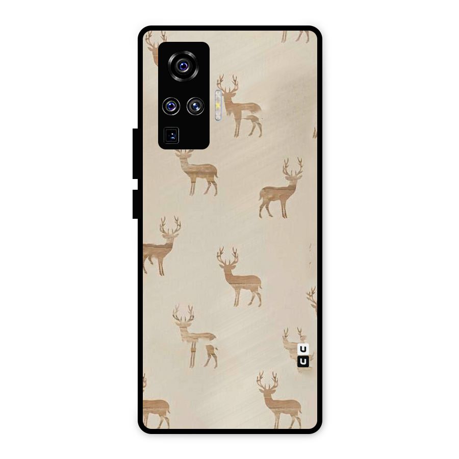 Deer Pattern Metal Back Case for Vivo X50 Pro