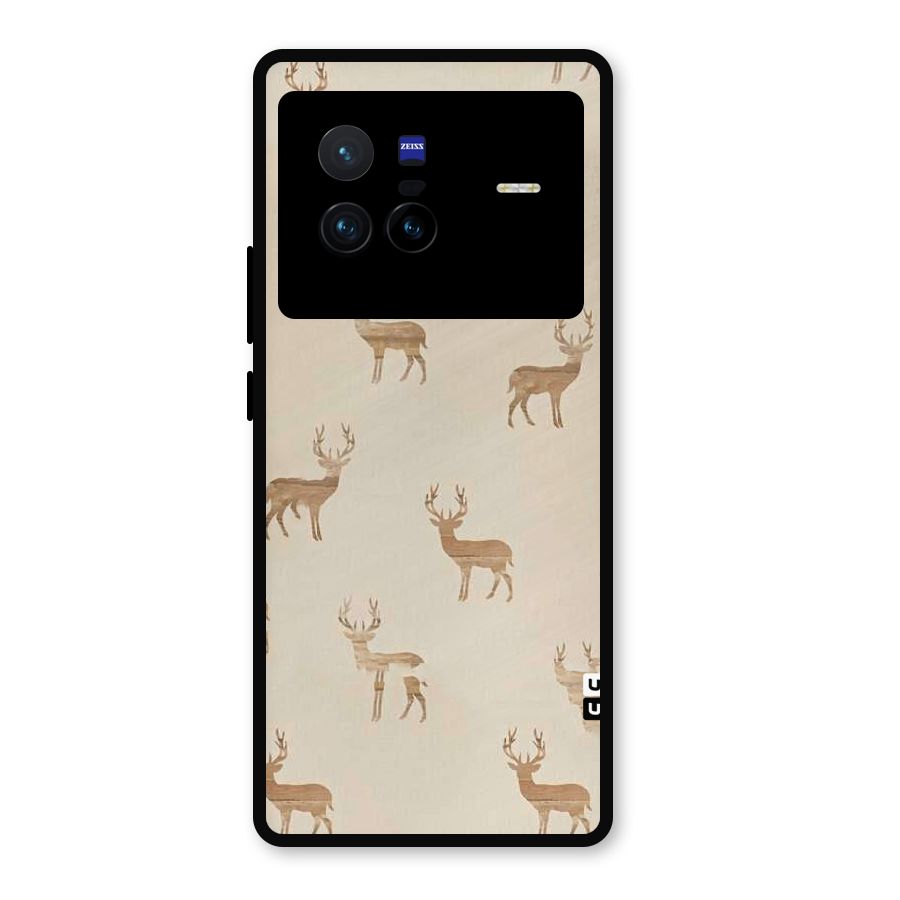 Deer Pattern Metal Back Case for Vivo X80