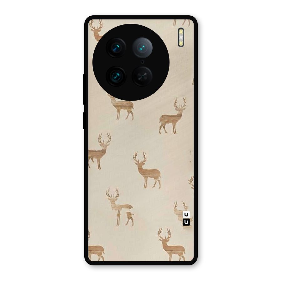 Deer Pattern Metal Back Case for Vivo X90 Pro