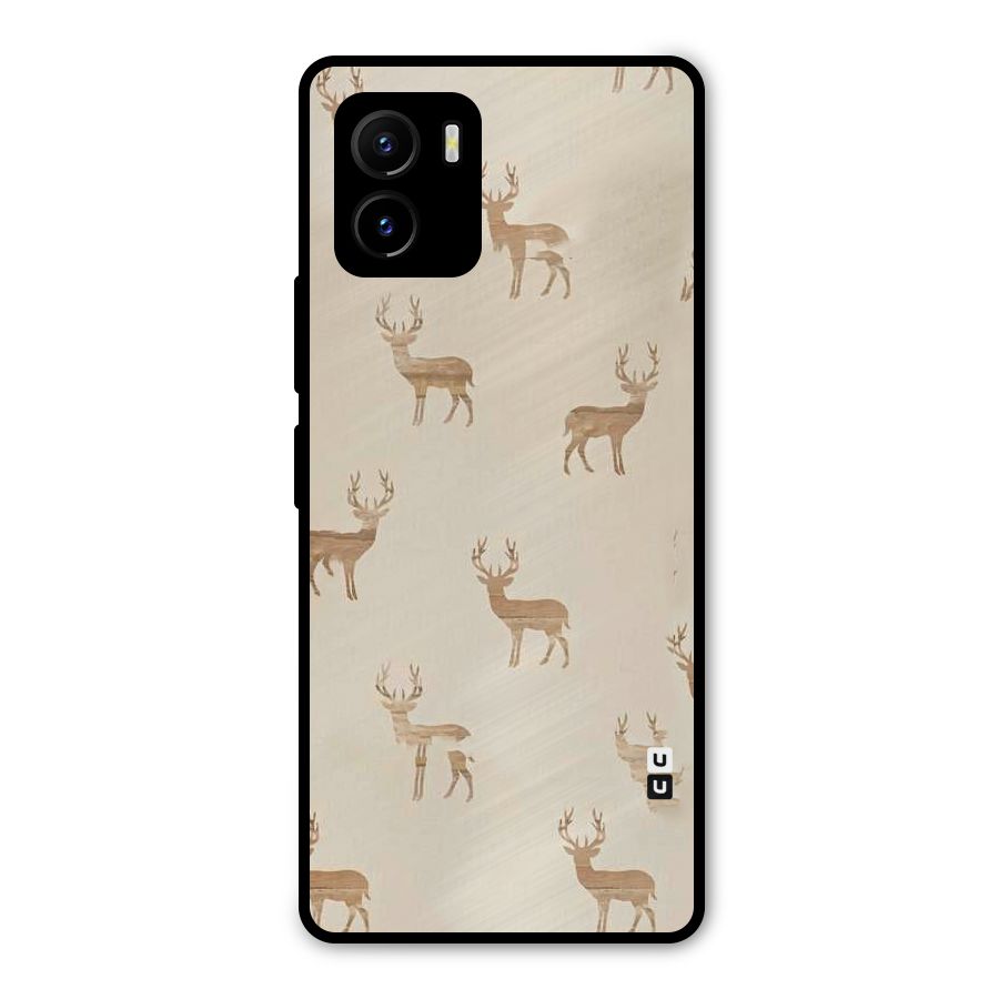 Deer Pattern Metal Back Case for Vivo Y15s
