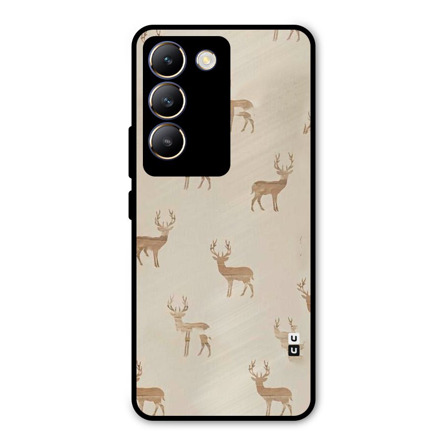 Deer Pattern Metal Back Case for Vivo Y200e
