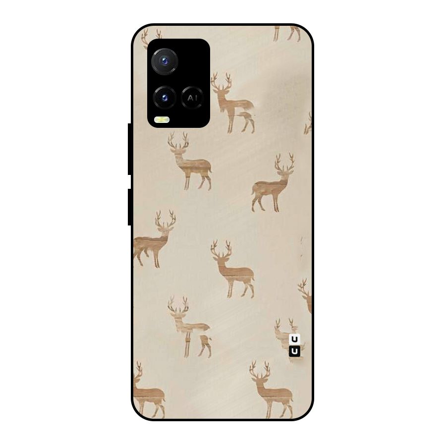 Deer Pattern Metal Back Case for Vivo Y21 2021