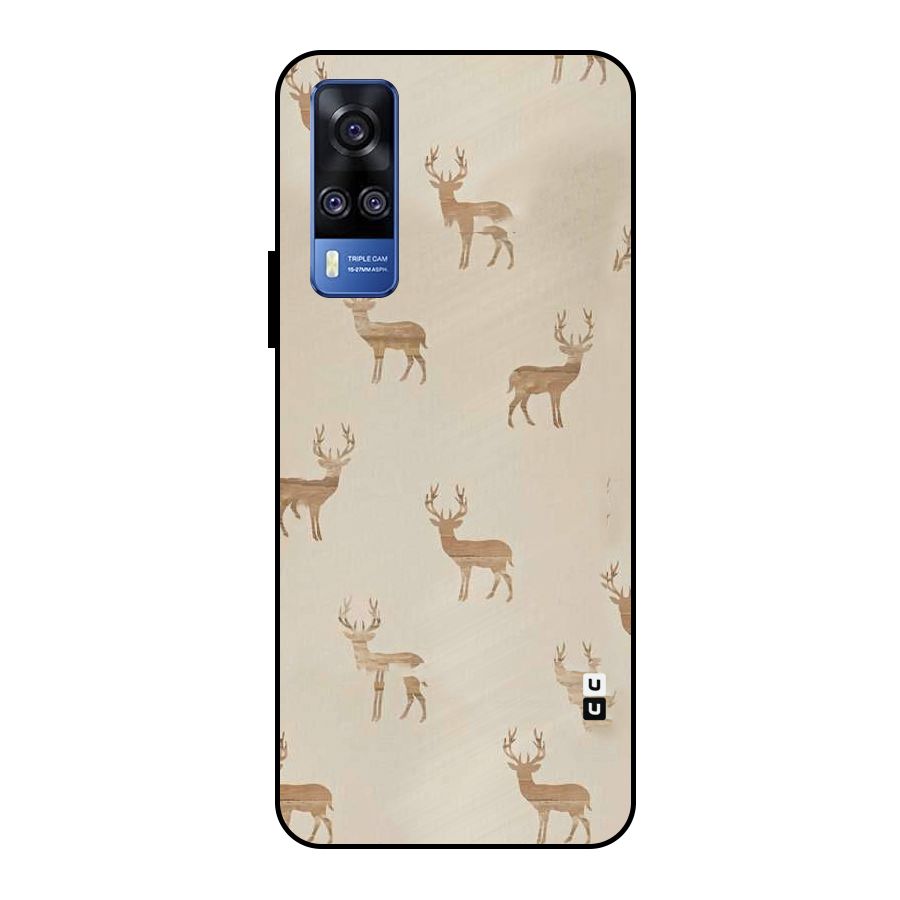Deer Pattern Metal Back Case for Vivo Y51