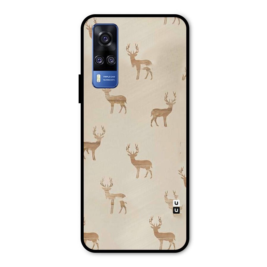 Deer Pattern Metal Back Case for Vivo Y51A