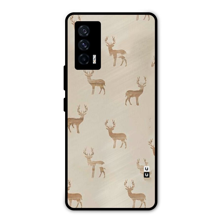 Deer Pattern Metal Back Case for iQOO 7 5G