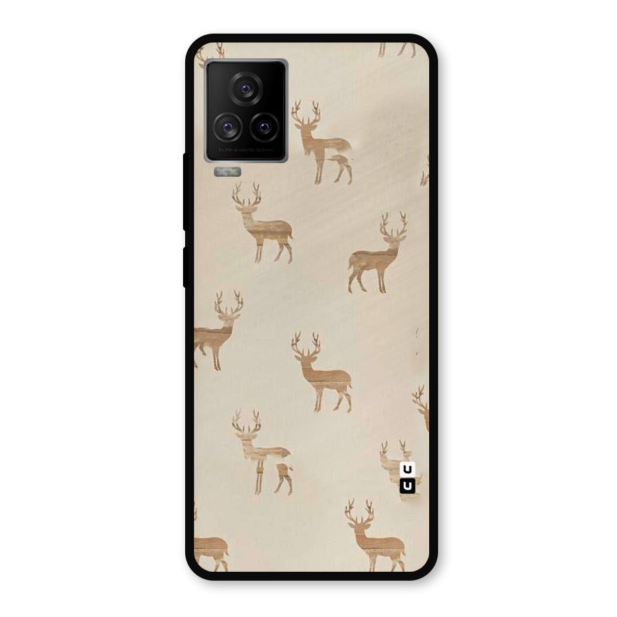 Deer Pattern Metal Back Case for iQOO 7 Legend 5G