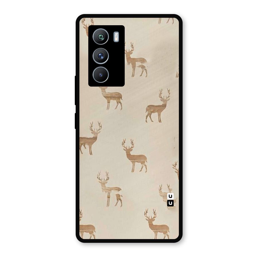 Deer Pattern Metal Back Case for iQOO 9 SE