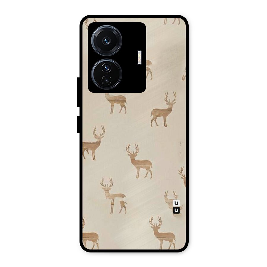 Deer Pattern Metal Back Case for iQOO Z6