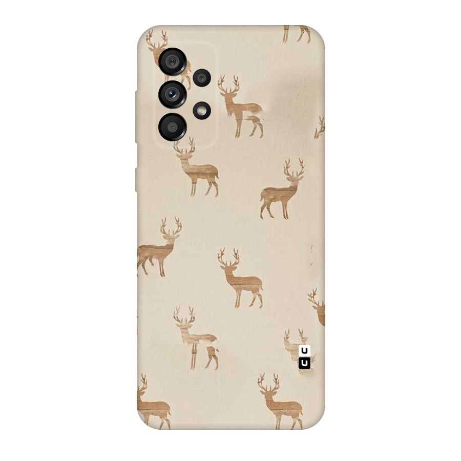 Deer Pattern Original Polycarbonate Back Case for Galaxy A73 5G