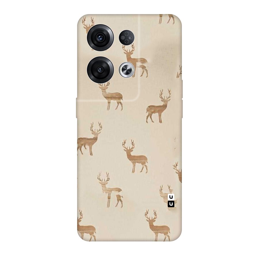 Deer Pattern Original Polycarbonate Back Case for Oppo Reno8 Pro 5G