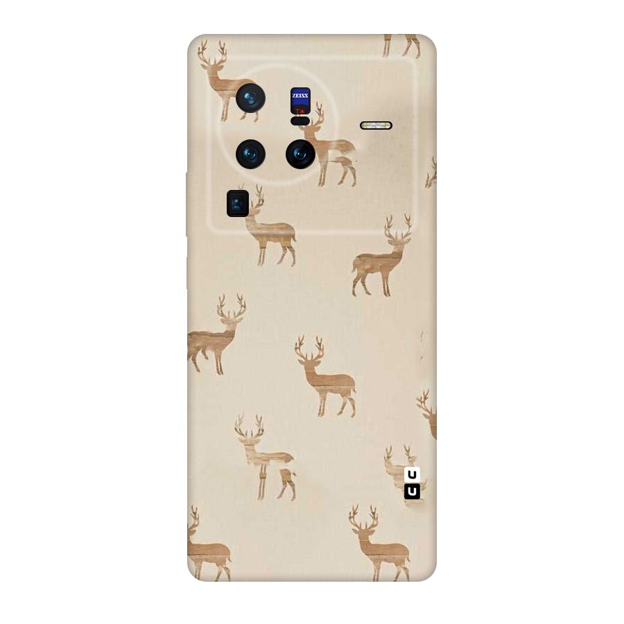 Deer Pattern Original Polycarbonate Back Case for Vivo X80