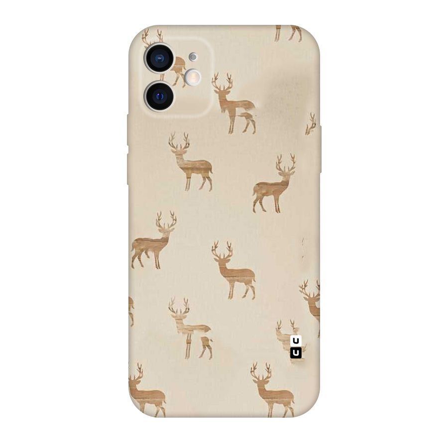 Deer Pattern Original Polycarbonate Back Case for iPhone 12