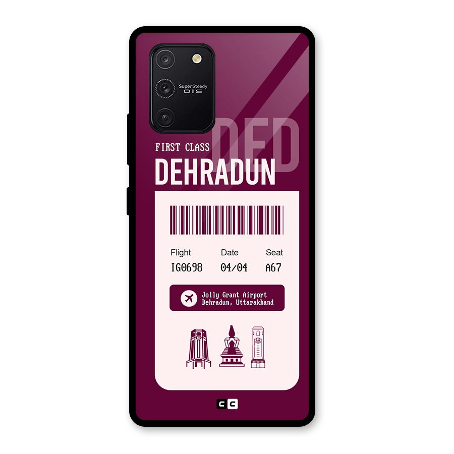 Dehradun Boarding Pass Glass Back Case for Galaxy S10 Lite