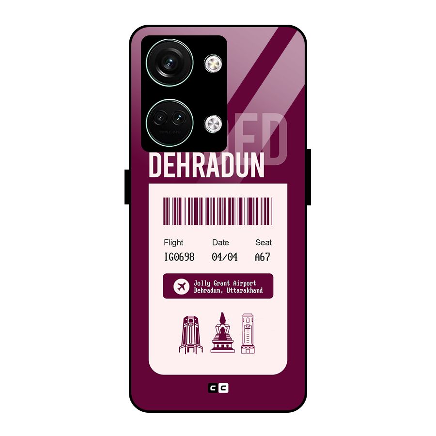 Dehradun Boarding Pass Glass Back Case for Oneplus Nord 3