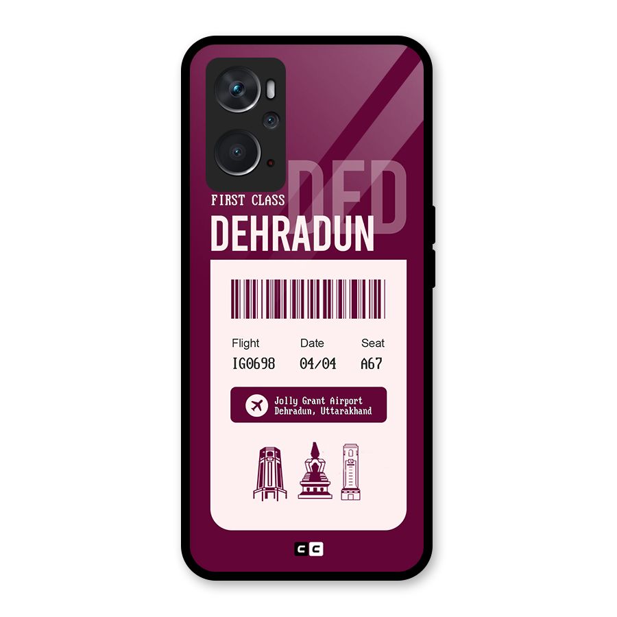 Dehradun Boarding Pass Glass Back Case for Oppo K10 4G