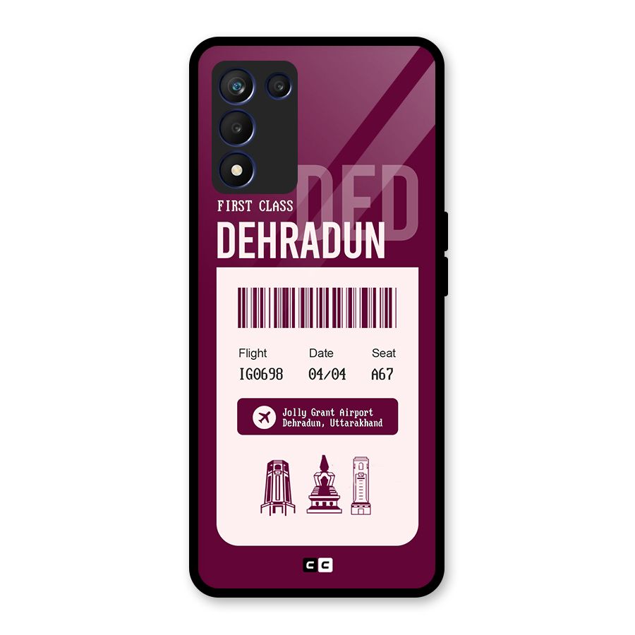 Dehradun Boarding Pass Glass Back Case for Realme 9 5G Speed