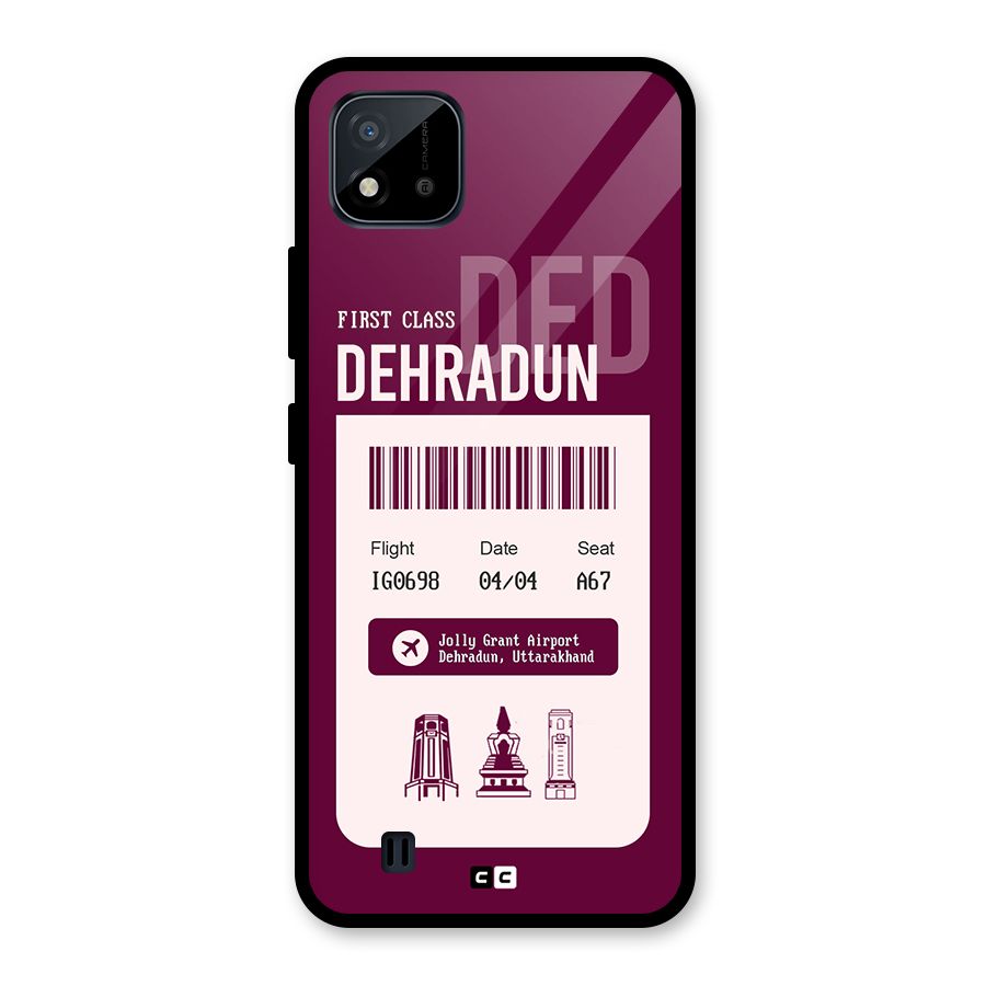 Dehradun Boarding Pass Glass Back Case for Realme C11 2021