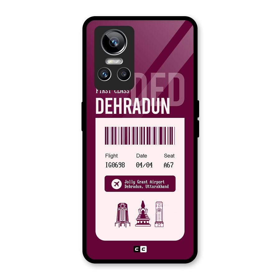 Dehradun Boarding Pass Glass Back Case for Realme GT Neo 3