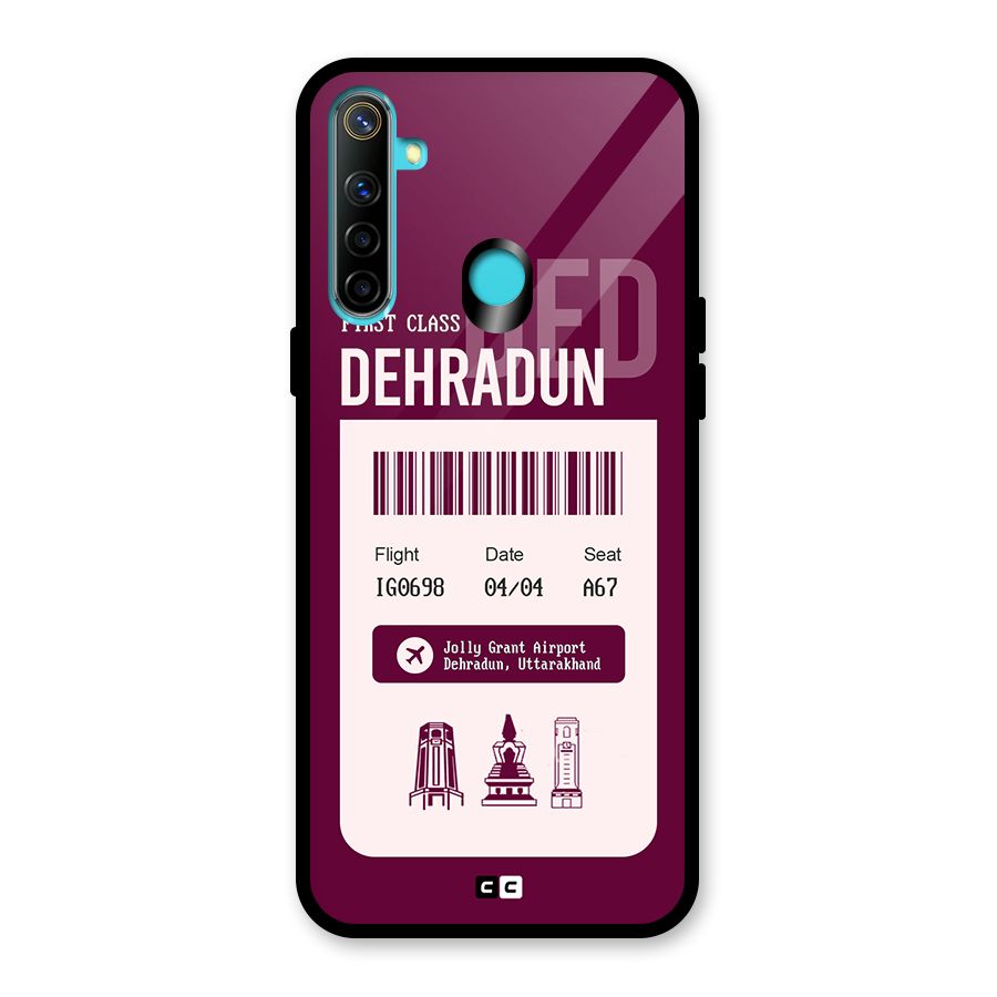 Dehradun Boarding Pass Glass Back Case for Realme Narzo 10