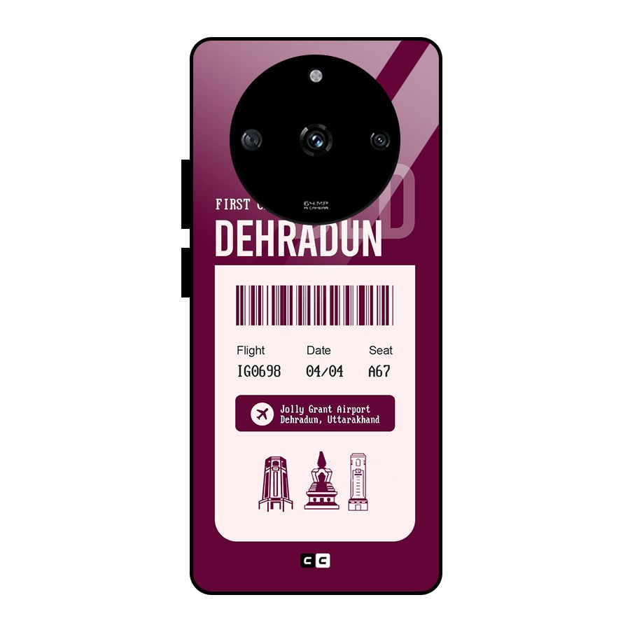 Dehradun Boarding Pass Glass Back Case for Realme Narzo 60 5G