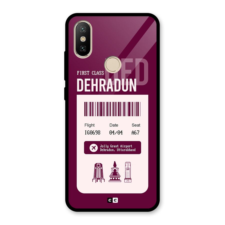 Dehradun Boarding Pass Glass Back Case for Redmi A2