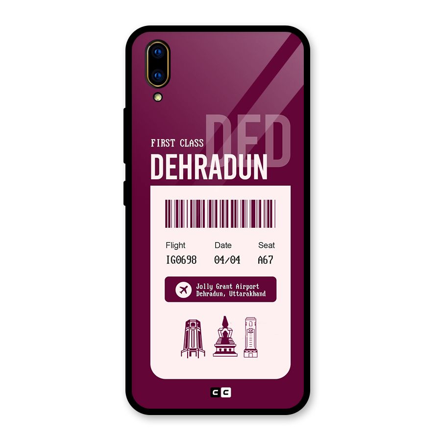 Dehradun Boarding Pass Glass Back Case for Vivo V11 Pro