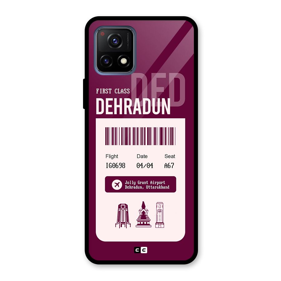 Dehradun Boarding Pass Glass Back Case for Vivo Y72 5G