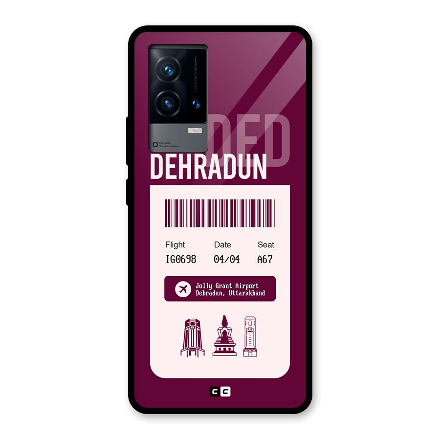 Dehradun Boarding Pass Glass Back Case for iQOO 9 5G