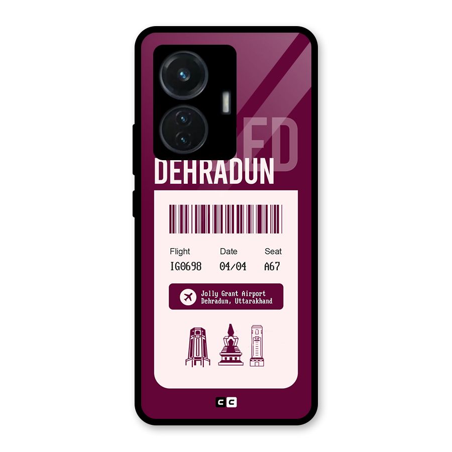 Dehradun Boarding Pass Glass Back Case for iQOO Z6 44W