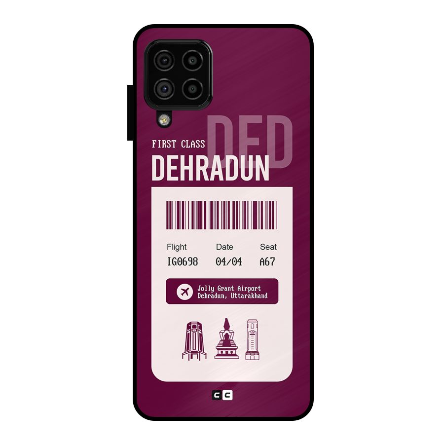 Dehradun Boarding Pass Metal Back Case for Galaxy A22 4G