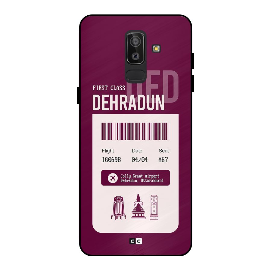 Dehradun Boarding Pass Metal Back Case for Galaxy J8