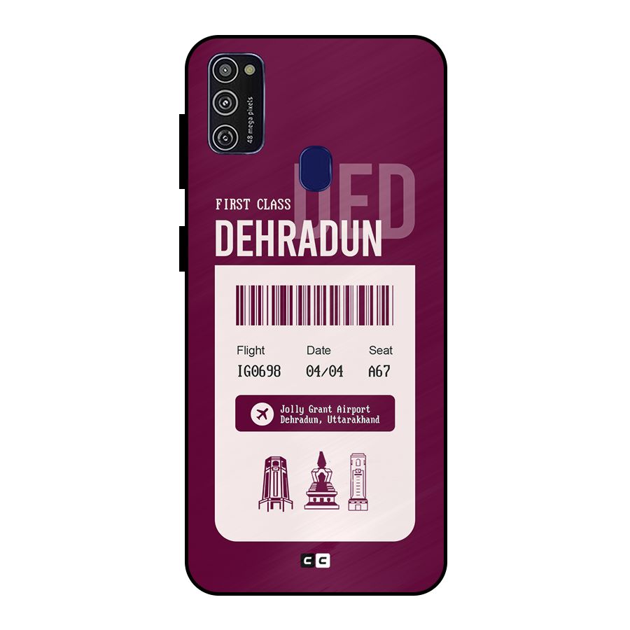 Dehradun Boarding Pass Metal Back Case for Galaxy M21