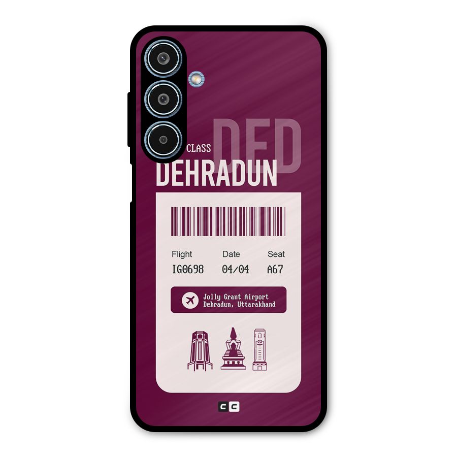 Dehradun Boarding Pass Metal Back Case for Galaxy M35