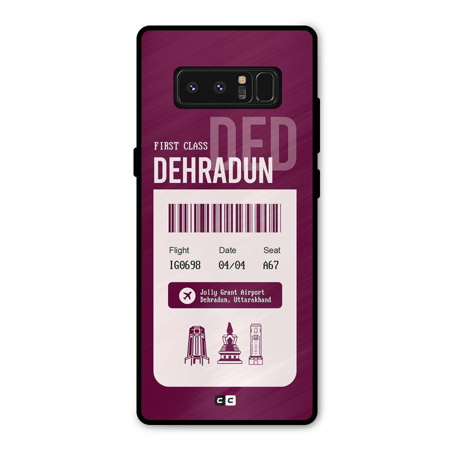 Dehradun Boarding Pass Metal Back Case for Galaxy Note 8