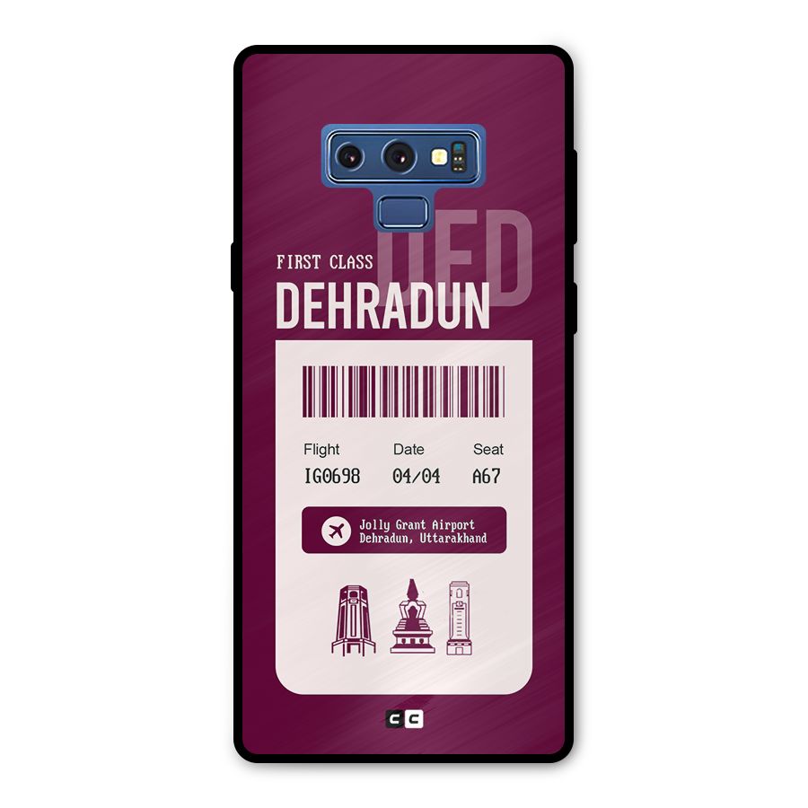 Dehradun Boarding Pass Metal Back Case for Galaxy Note 9