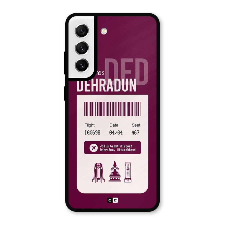 Dehradun Boarding Pass Metal Back Case for Galaxy S21 FE 5G