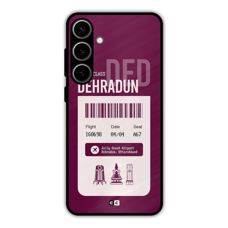 Dehradun Boarding Pass Metal Back Case for Galaxy S24 Plus